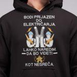 Kapucar Bodi Prijazen Do Električarja — tisk na majico