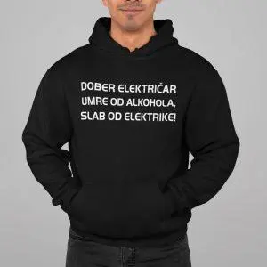 Kapucar - Dober električar umre od alkohola slab od elektrike — detajl natisa