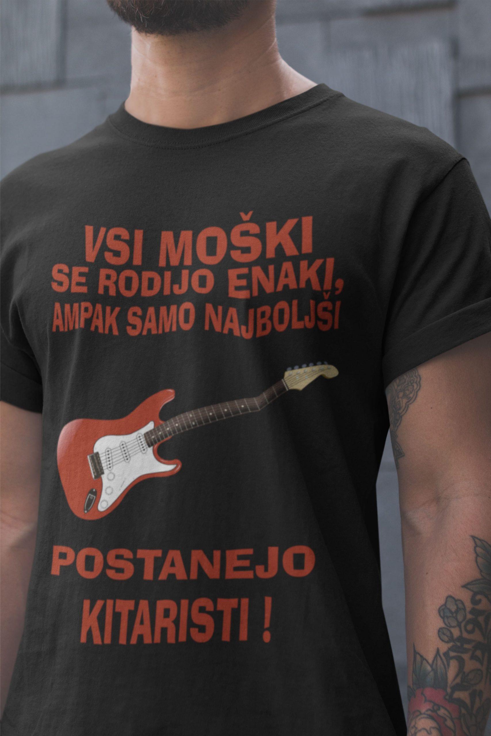 Majica - NAJBOLJŠI POSTANEJO KITARISTI- el. Kitara — tisk na majico