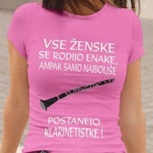 Majica - Najboljše Postanejo Klarinetistke — tisk na majico