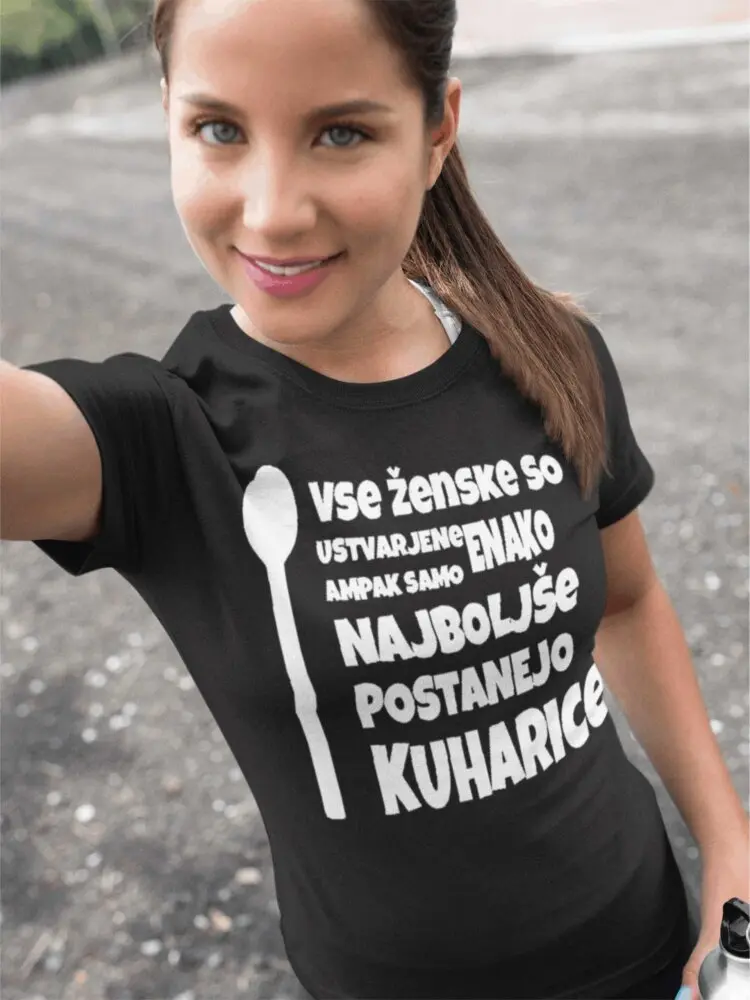 Majica Samo Najboljše Postanejo Kuharice — tisk na majico