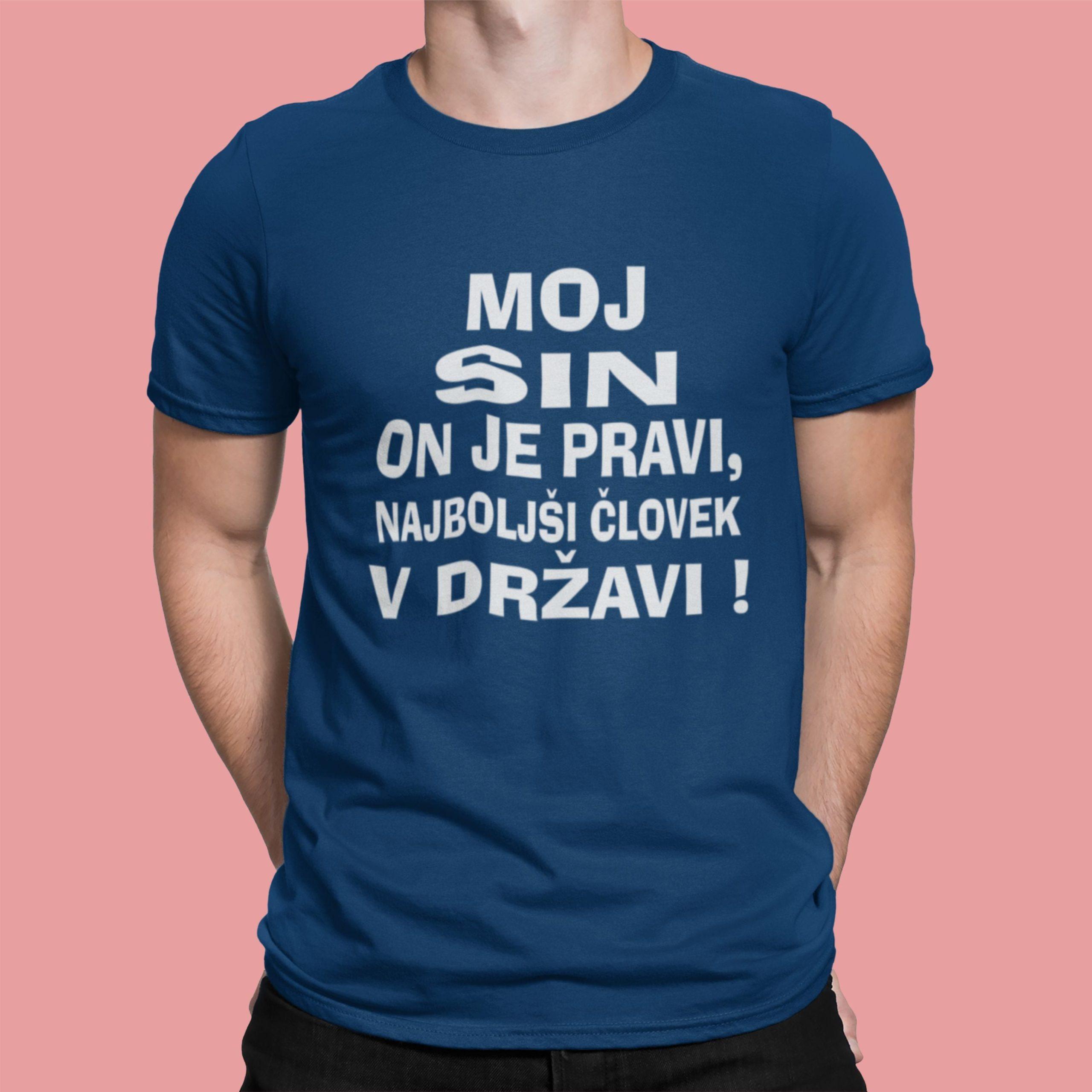 maj-mojsinonjepravi Majica - Moj sin on je pravi najboljši človek v državi — tisk na majico