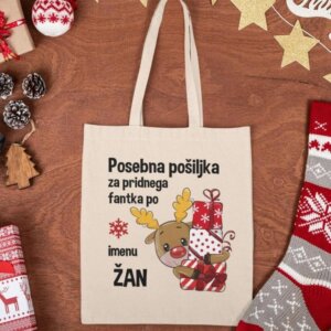 Vrečka Posebna Pošiljka + IME po želji — detajl natisa
