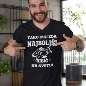 Majica Tako Izgleda Najboljši - Ribič — detajl natisa