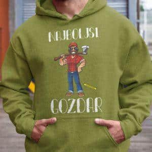 Kapucar Najboljši Gozdar — tisk na majico