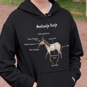 Kapucar Anatomija Konja — tisk na majico