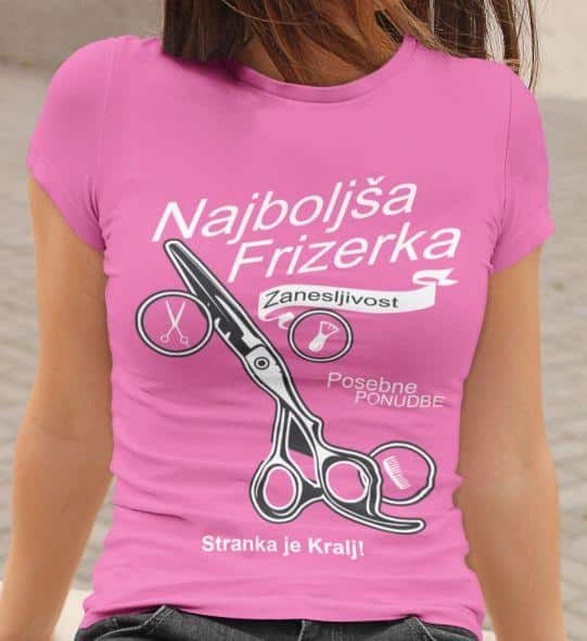 Majica Najboljša Frizerka — tisk na majico