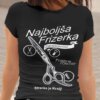 Majica Najboljša Frizerka — detajl natisa