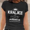 Majica Kraljice So Rojene - Januar — detajl natisa