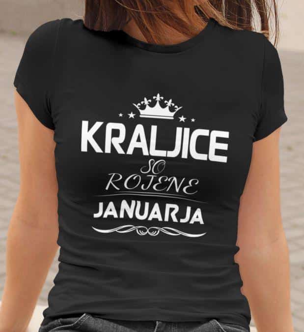 Majica Kraljice So Rojene - Januar — detajl natisa