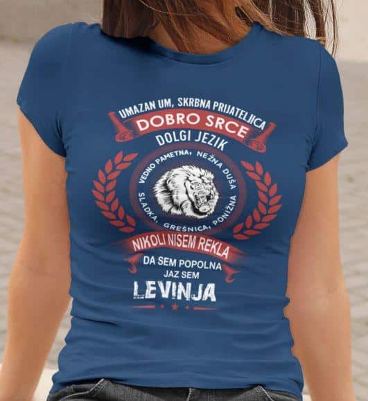 Majica Horoskop Levinja — detajl natisa