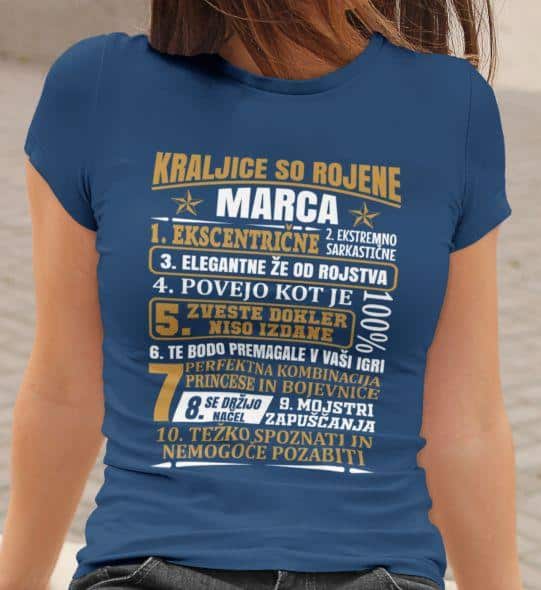 Majica Kraljice So Rojene - Marca — tisk na majico