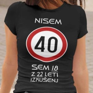 Majica Za 40 Let - Rojstni Dan — detajl natisa