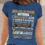 Majica Kraljice So Rojene Oktobra — tisk na majico