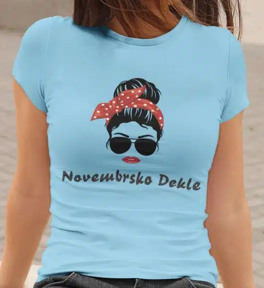 Majica Novembrsko Dekle — detajl natisa