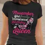 Majica November Girl — tisk na majico