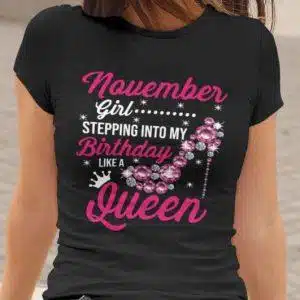 Majica November Girl — tisk na majico
