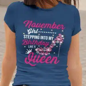 Majica November Girl — detajl natisa
