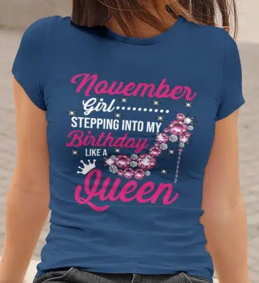 Majica November Girl — detajl natisa