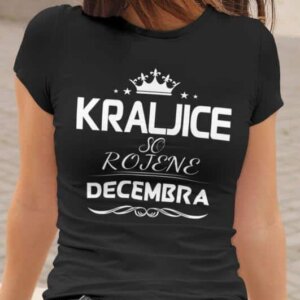 Majica Kraljice So Rojene - Decembra — detajl natisa