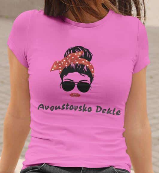 Majica Avgustovsko Dekle — detajl natisa