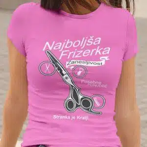 Najboljša Frizerka — tisk na majico