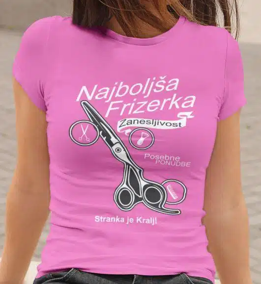 Najboljša Frizerka — tisk na majico