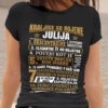 Majica Kraljice So Rojene Julija — detajl natisa