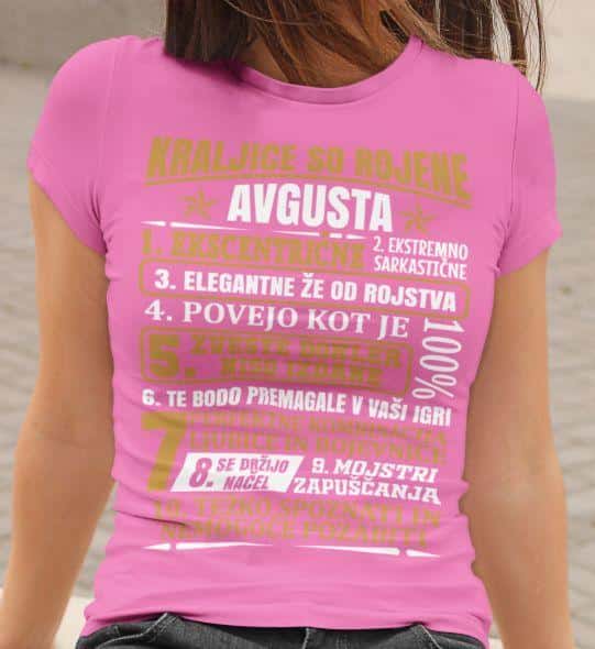 Majica Kraljice So Rojene Avgusta — različica 3