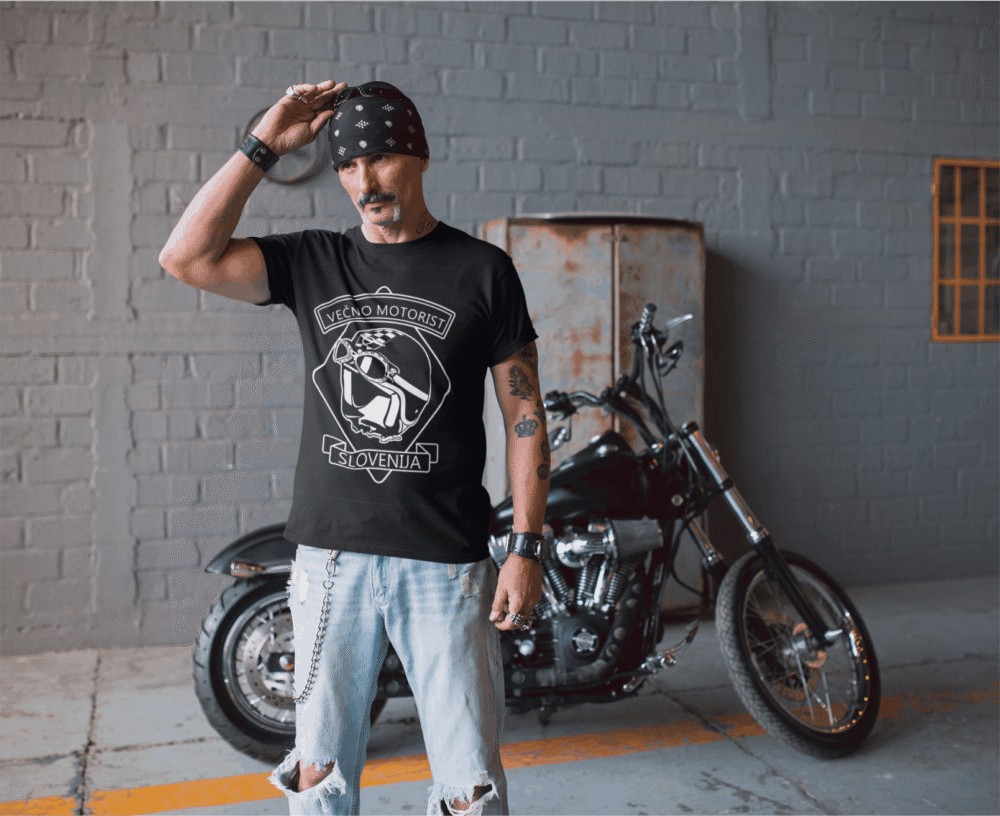 Majica Večno Motorist — tisk na majico