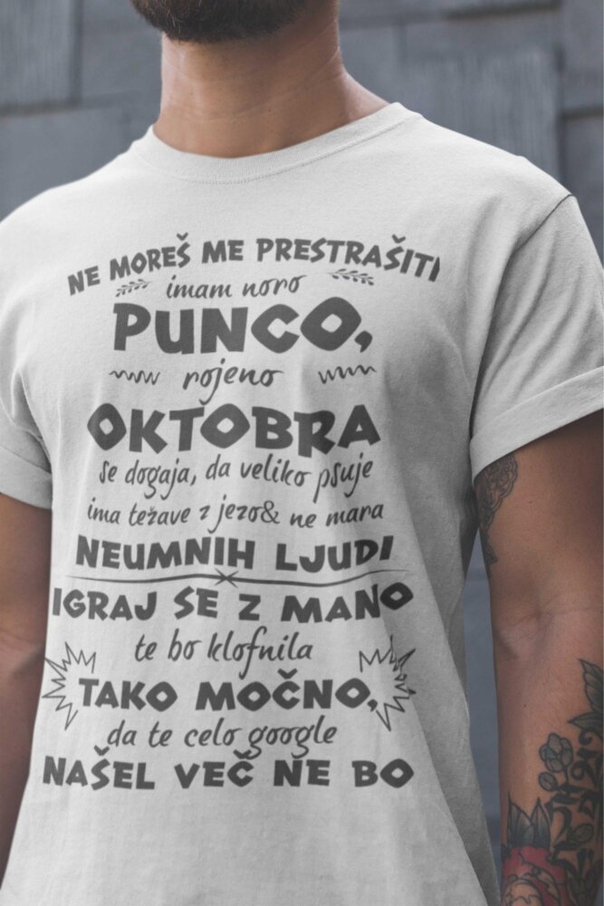 Majica Ne Moreš Me Prestrašiti - Oktober — tisk na majico