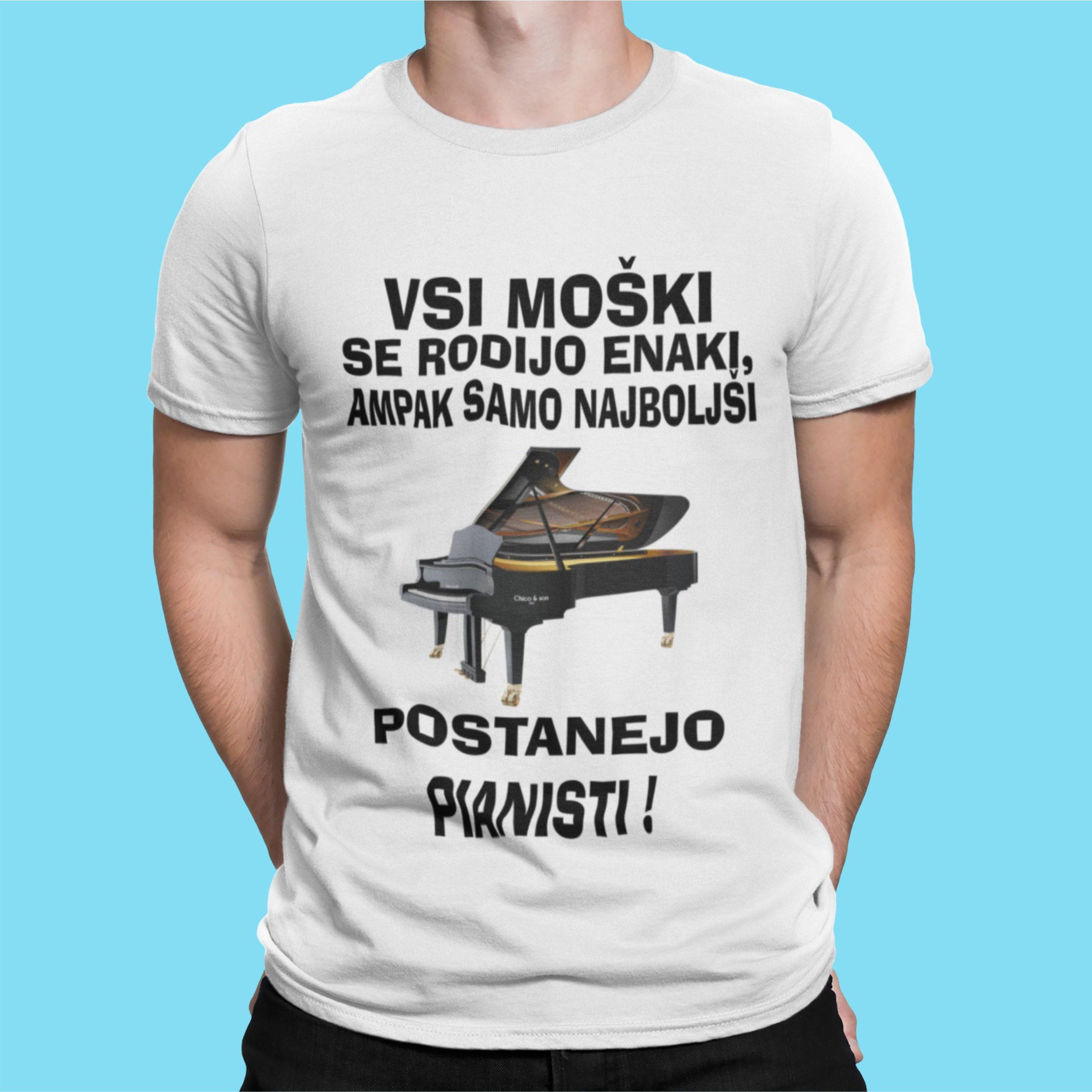 pianisti Majica - Najboljši Postanejo Pianist — tisk na majico