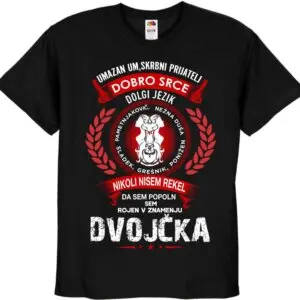 Majica Horoskop Dvojčka — detajl natisa