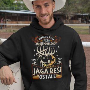 Kapucar Ribolov Reši Večino Mojih Problemov, Jaga Reši Ostale — tisk na majico