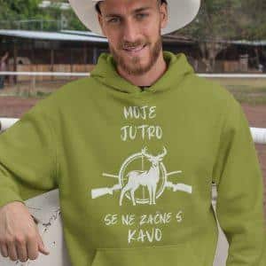 Kapucar Moje Jutro Se Ne Začne S Kavo — tisk na majico