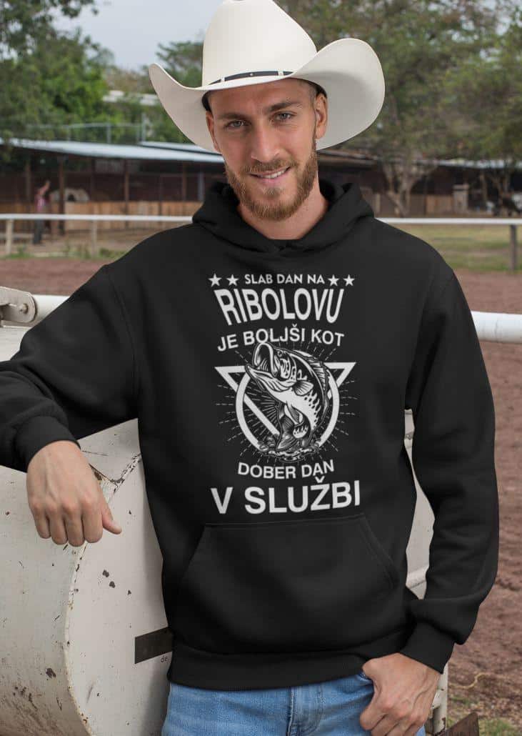 Kapucar Slab Dan Na Ribolovu Je Boljši Kot Dober Dan V Službi — tisk na majico