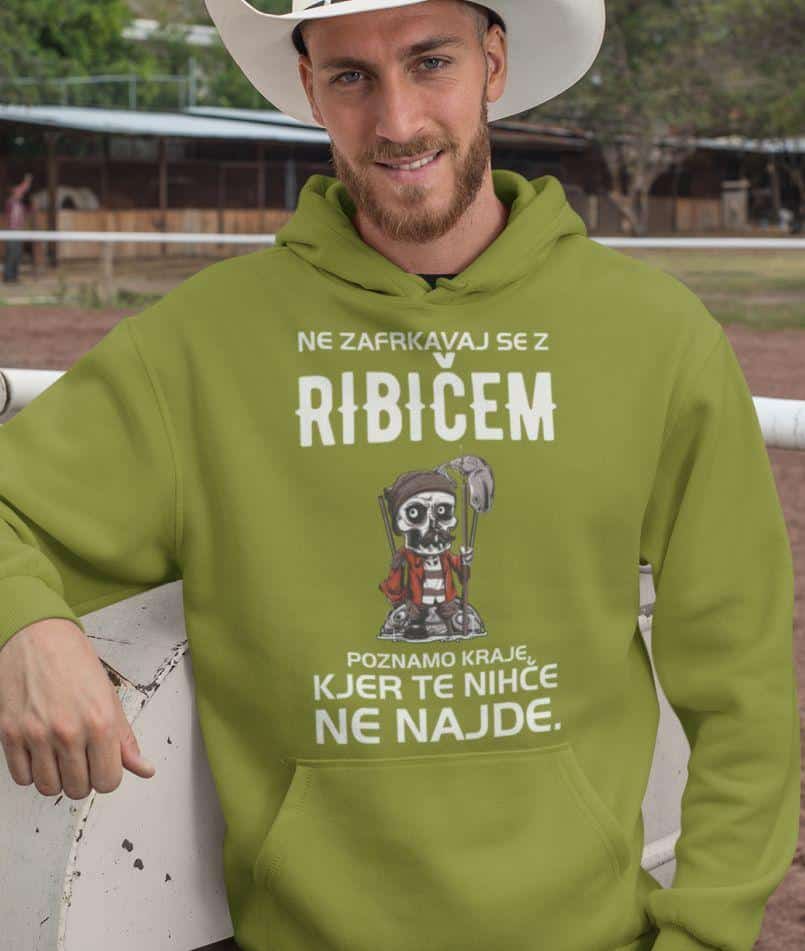 Kapucar Ne Zafrkavaj Se Z Ribičem — tisk na majico