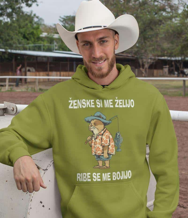 Kapucar Ženske Si Me Želijo, Ribe Se Me Bojijo — tisk na majico