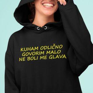 Jopica Kuham Odlično, Govorim Malo, Ne Boli Me Glava — tisk na majico