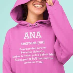 Kapucar Samostalnik Ana — tisk na majico