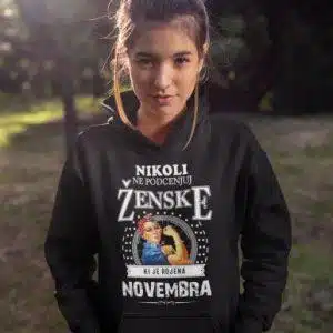 Kapucar Ne Podcenjuj Ženske Novembra — tisk na majico