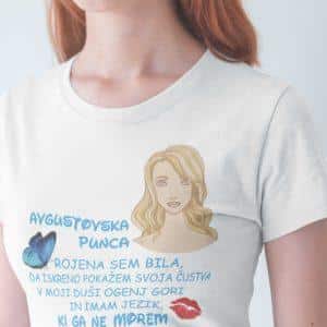 Majica Avgustovska Punca — tisk na majico