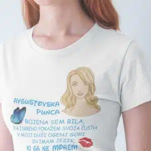 Majica Avgustovska Punca — tisk na majico