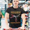Majica - Samo najboljši postanejo električarji — detajl natisa