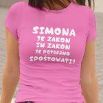 [IME po želji] je zakon in zakon je potrebno spoštovati — tisk na majico
