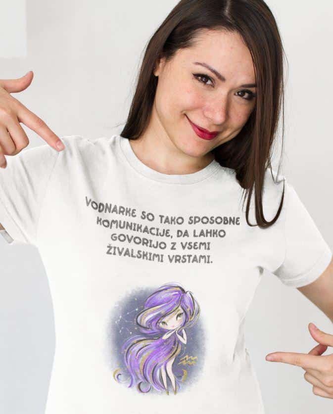 Majica Vodnarka So Tako Sposobne Komunikacije — tisk na majico