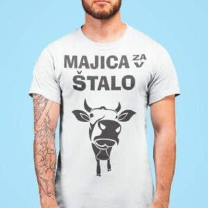 Majica Za V Štalo — detajl natisa