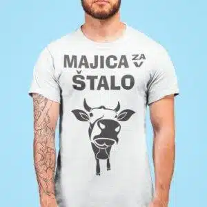 Majica Za V Štalo — detajl natisa
