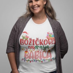 Majica Božičkova Najdražja Babica — tisk na majico