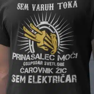 Majica Sem Električar — tisk na majico